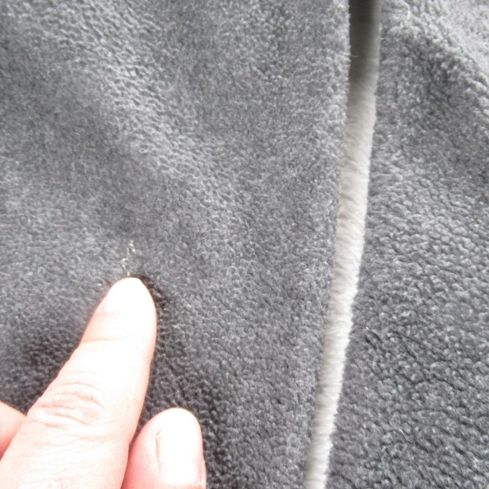 Columbia Fleece Jacket Men Medium Gray Pockets Adjustable Hem Full Zip Outdoor